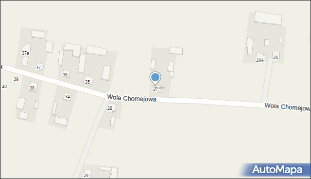 Wola Chomejowa, Wola Chomejowa, 27, mapa Wola Chomejowa