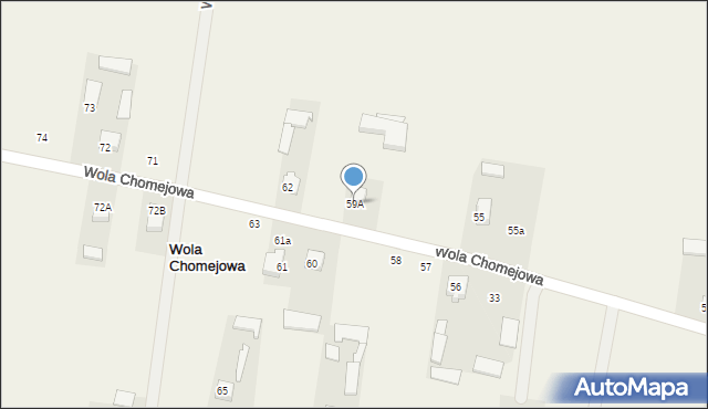 Wola Chomejowa, Wola Chomejowa, 59A, mapa Wola Chomejowa