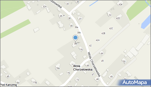 Wola Chorzelowska, Wola Chorzelowska, 39c, mapa Wola Chorzelowska