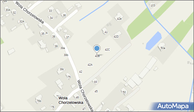 Wola Chorzelowska, Wola Chorzelowska, 42B, mapa Wola Chorzelowska