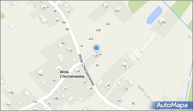 Wola Chorzelowska, Wola Chorzelowska, 44, mapa Wola Chorzelowska