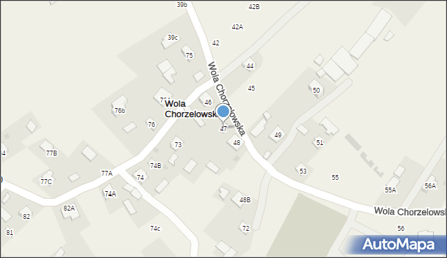 Wola Chorzelowska, Wola Chorzelowska, 47, mapa Wola Chorzelowska