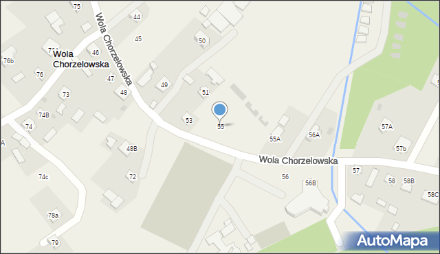 Wola Chorzelowska, Wola Chorzelowska, 55, mapa Wola Chorzelowska