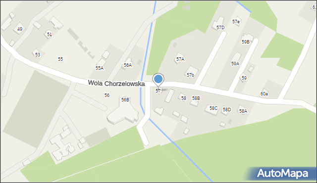 Wola Chorzelowska, Wola Chorzelowska, 57, mapa Wola Chorzelowska