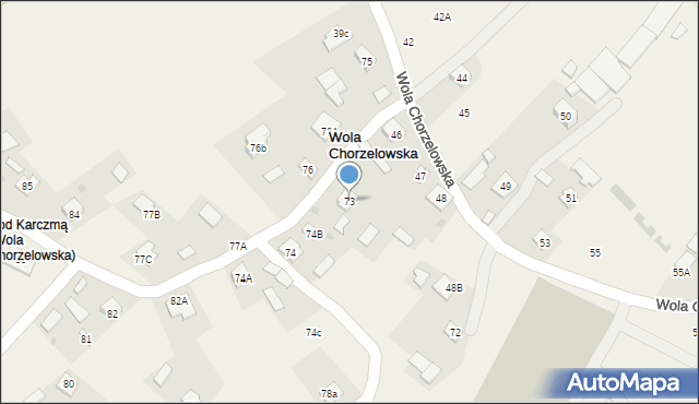 Wola Chorzelowska, Wola Chorzelowska, 73, mapa Wola Chorzelowska