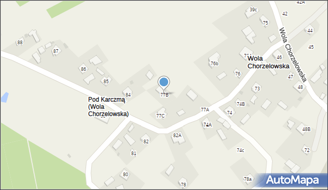 Wola Chorzelowska, Wola Chorzelowska, 77B, mapa Wola Chorzelowska