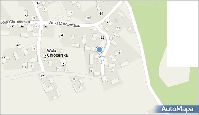 Wola Chroberska, Wola Chroberska, 10, mapa Wola Chroberska