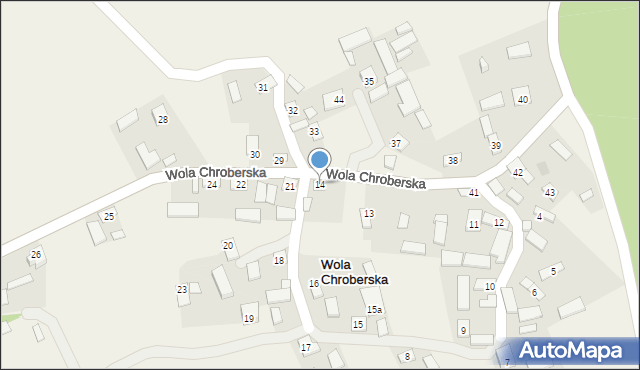 Wola Chroberska, Wola Chroberska, 14, mapa Wola Chroberska