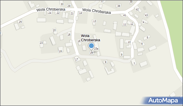 Wola Chroberska, Wola Chroberska, 15, mapa Wola Chroberska