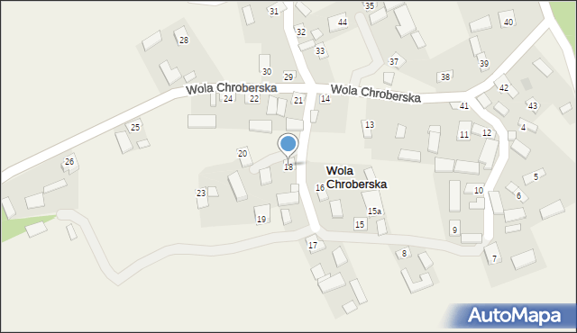 Wola Chroberska, Wola Chroberska, 18, mapa Wola Chroberska
