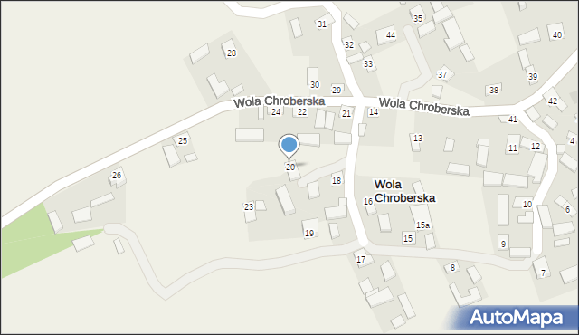 Wola Chroberska, Wola Chroberska, 20, mapa Wola Chroberska