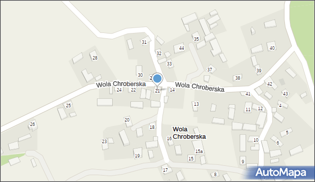 Wola Chroberska, Wola Chroberska, 21, mapa Wola Chroberska
