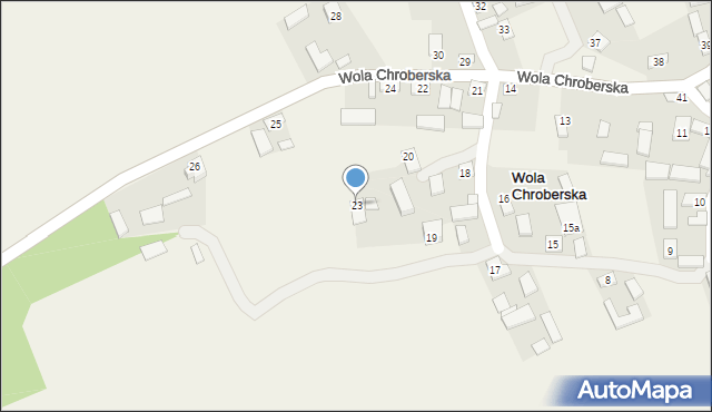 Wola Chroberska, Wola Chroberska, 23, mapa Wola Chroberska