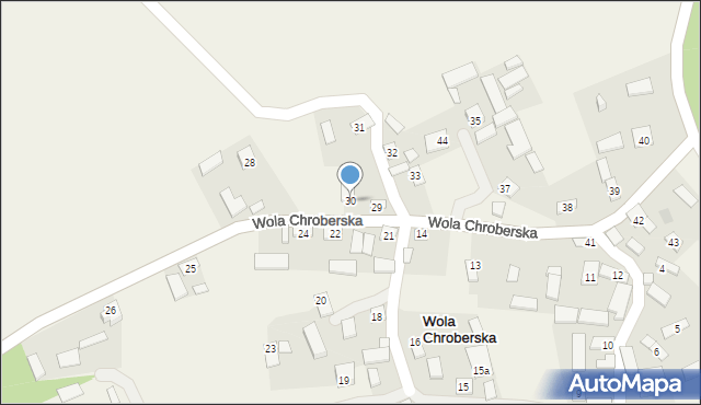 Wola Chroberska, Wola Chroberska, 30, mapa Wola Chroberska