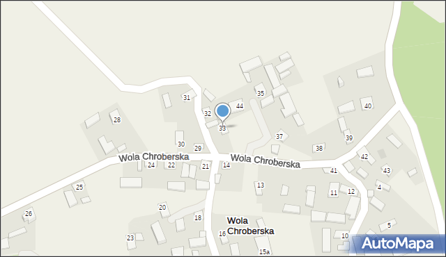 Wola Chroberska, Wola Chroberska, 33, mapa Wola Chroberska