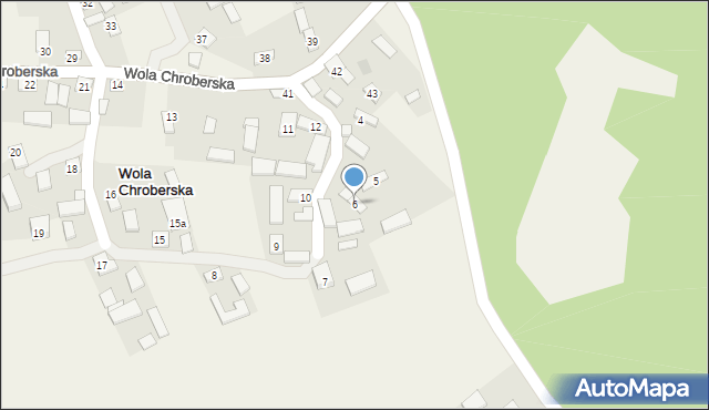 Wola Chroberska, Wola Chroberska, 6, mapa Wola Chroberska