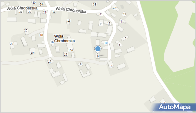 Wola Chroberska, Wola Chroberska, 9, mapa Wola Chroberska