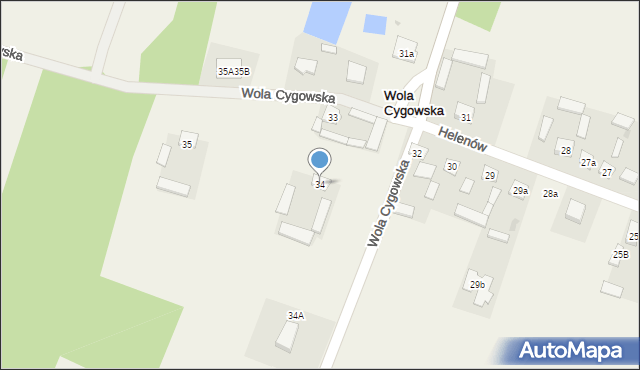 Wola Cygowska, Wola Cygowska, 34, mapa Wola Cygowska
