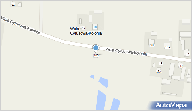 Wola Cyrusowa-Kolonia, Wola Cyrusowa-Kolonia, 18B, mapa Wola Cyrusowa-Kolonia