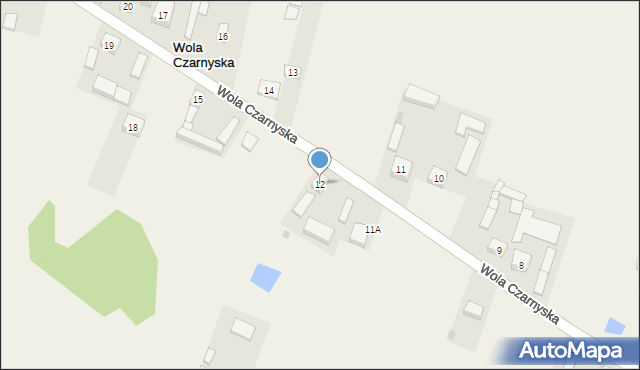 Wola Czarnyska, Wola Czarnyska, 12, mapa Wola Czarnyska