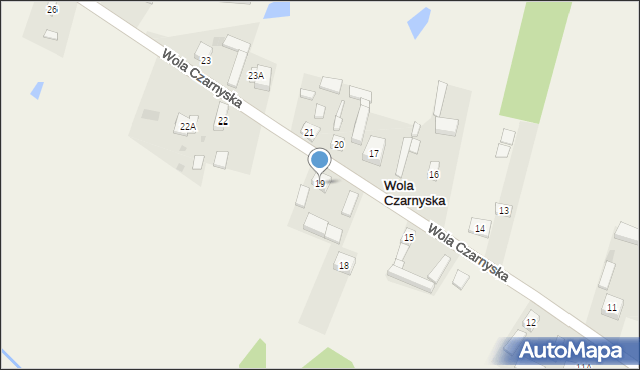 Wola Czarnyska, Wola Czarnyska, 19, mapa Wola Czarnyska