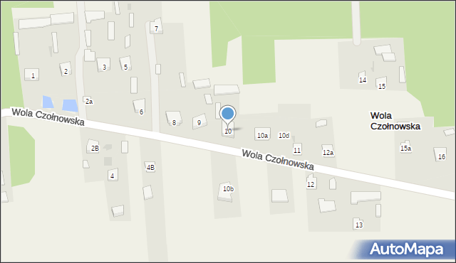 Wola Czołnowska, Wola Czołnowska, 10, mapa Wola Czołnowska