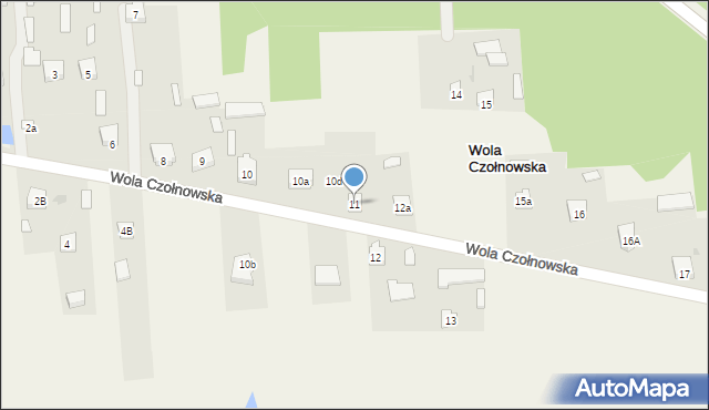 Wola Czołnowska, Wola Czołnowska, 11, mapa Wola Czołnowska