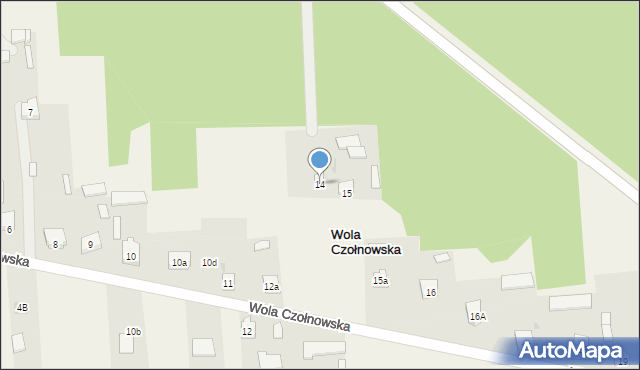 Wola Czołnowska, Wola Czołnowska, 14, mapa Wola Czołnowska