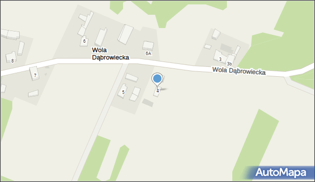 Wola Dąbrowiecka, Wola Dąbrowiecka, 4, mapa Wola Dąbrowiecka