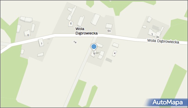 Wola Dąbrowiecka, Wola Dąbrowiecka, 5, mapa Wola Dąbrowiecka