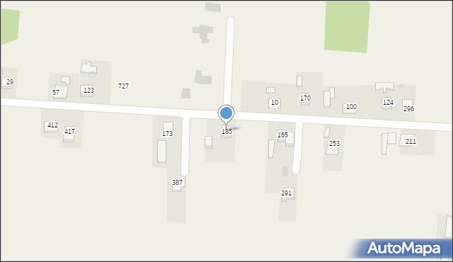 Wola Dębińska, Wola Dębińska, 185, mapa Wola Dębińska