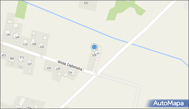 Wola Dębińska, Wola Dębińska, 219, mapa Wola Dębińska