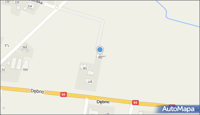 Wola Dębińska, Wola Dębińska, 382, mapa Wola Dębińska