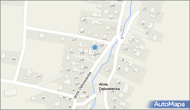 Wola Dębowiecka, Wola Dębowiecka, 107, mapa Wola Dębowiecka