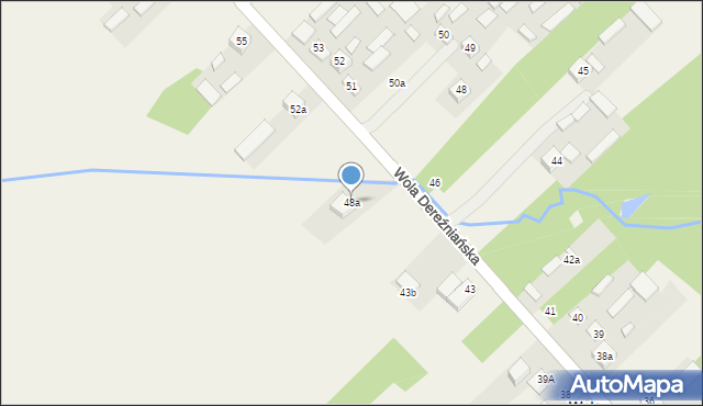 Wola Dereźniańska, Wola Dereźniańska, 48a, mapa Wola Dereźniańska
