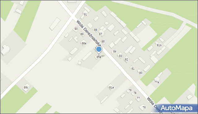 Wola Dereźniańska, Wola Dereźniańska, 85a, mapa Wola Dereźniańska