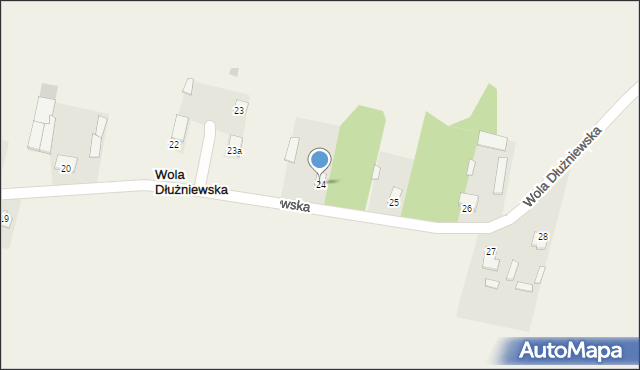 Wola Dłużniewska, Wola Dłużniewska, 24, mapa Wola Dłużniewska