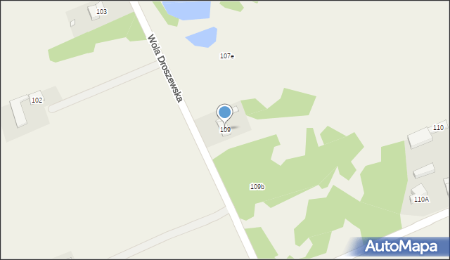 Wola Droszewska, Wola Droszewska, 109, mapa Wola Droszewska