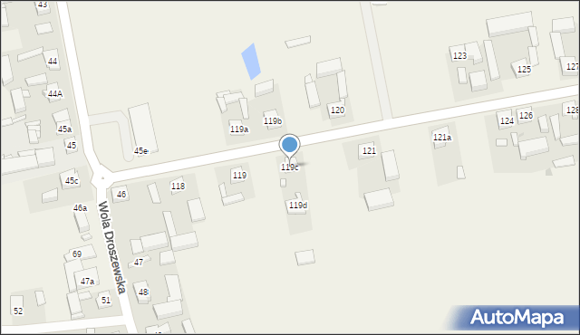 Wola Droszewska, Wola Droszewska, 119c, mapa Wola Droszewska