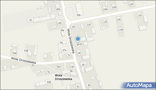 Wola Droszewska, Wola Droszewska, 47, mapa Wola Droszewska