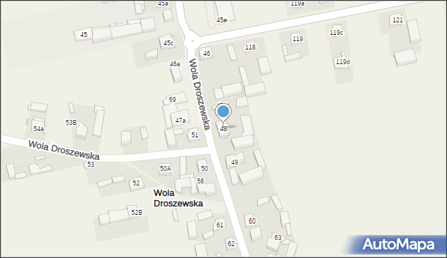 Wola Droszewska, Wola Droszewska, 48, mapa Wola Droszewska