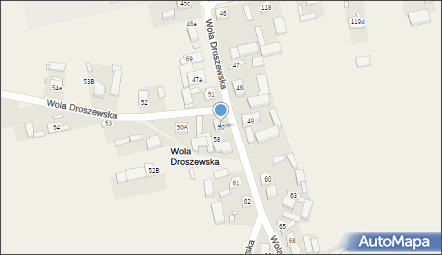 Wola Droszewska, Wola Droszewska, 50, mapa Wola Droszewska