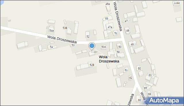 Wola Droszewska, Wola Droszewska, 52, mapa Wola Droszewska