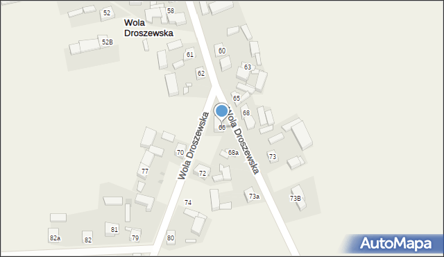 Wola Droszewska, Wola Droszewska, 66, mapa Wola Droszewska