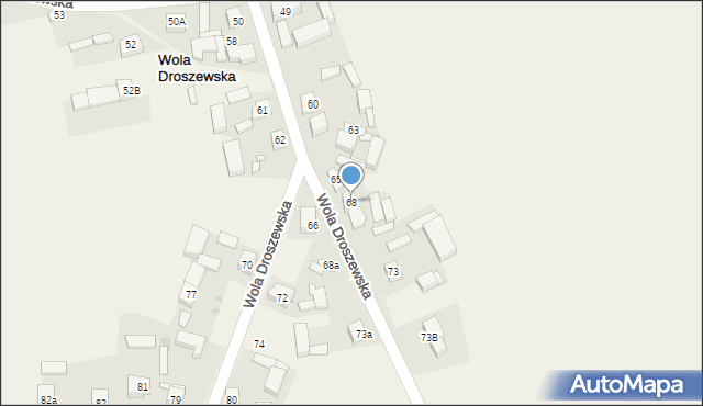 Wola Droszewska, Wola Droszewska, 68, mapa Wola Droszewska