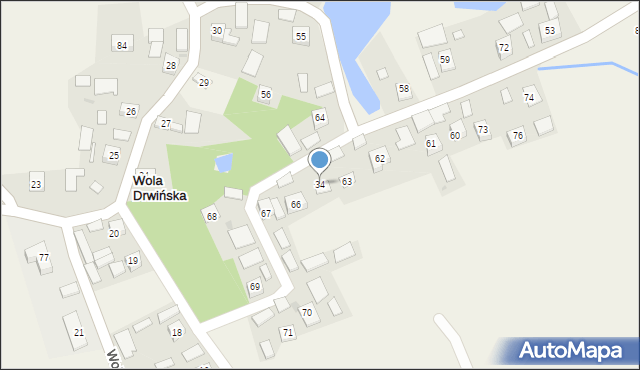 Wola Drwińska, Wola Drwińska, 34, mapa Wola Drwińska