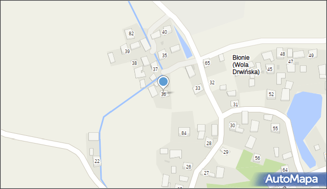 Wola Drwińska, Wola Drwińska, 36, mapa Wola Drwińska