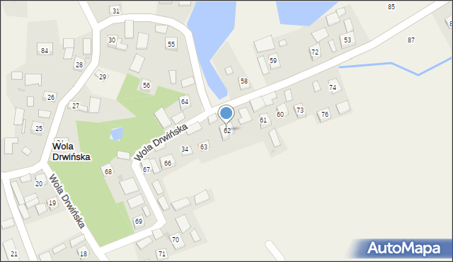 Wola Drwińska, Wola Drwińska, 62, mapa Wola Drwińska
