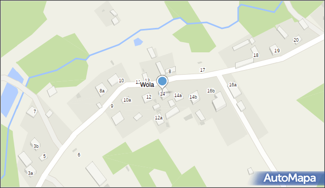 Wola Duża, Wola Duża, 14, mapa Wola Duża