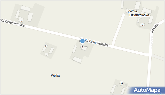 Wola Dziankowska, Wola Dziankowska, 7, mapa Wola Dziankowska